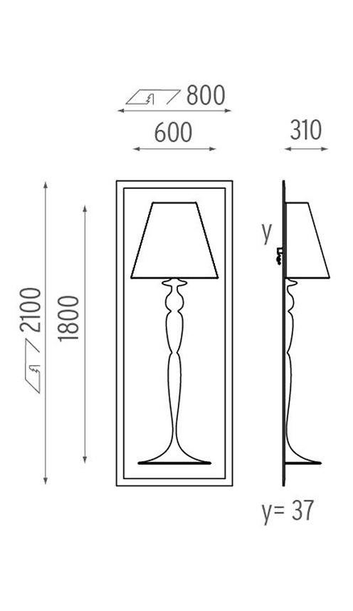 Настенный Светильник Flos Abajourd Hui Large Lampada da parete в Казани