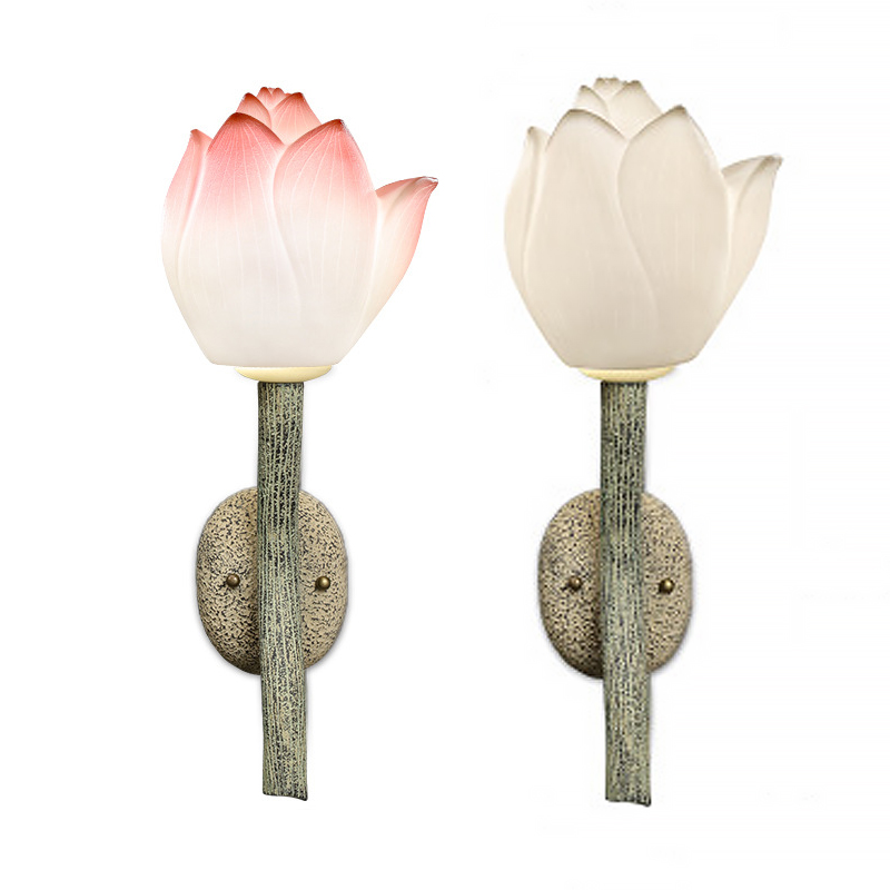 Бра Lotus Flower Sconce Розовый пастельный Белый Античный зеленый в Казани | Loft Concept 