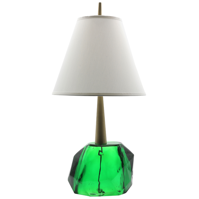 Table Lamp Emerald Прозрачный зеленый Золотой в Казани | Loft Concept 