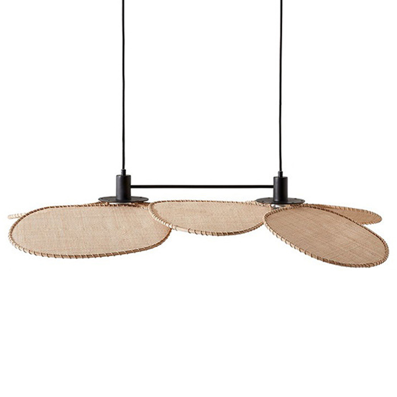 Подвесной светильник Takibi Two Lamp Pendant Древесина Черный Бежевый в Казани | Loft Concept 