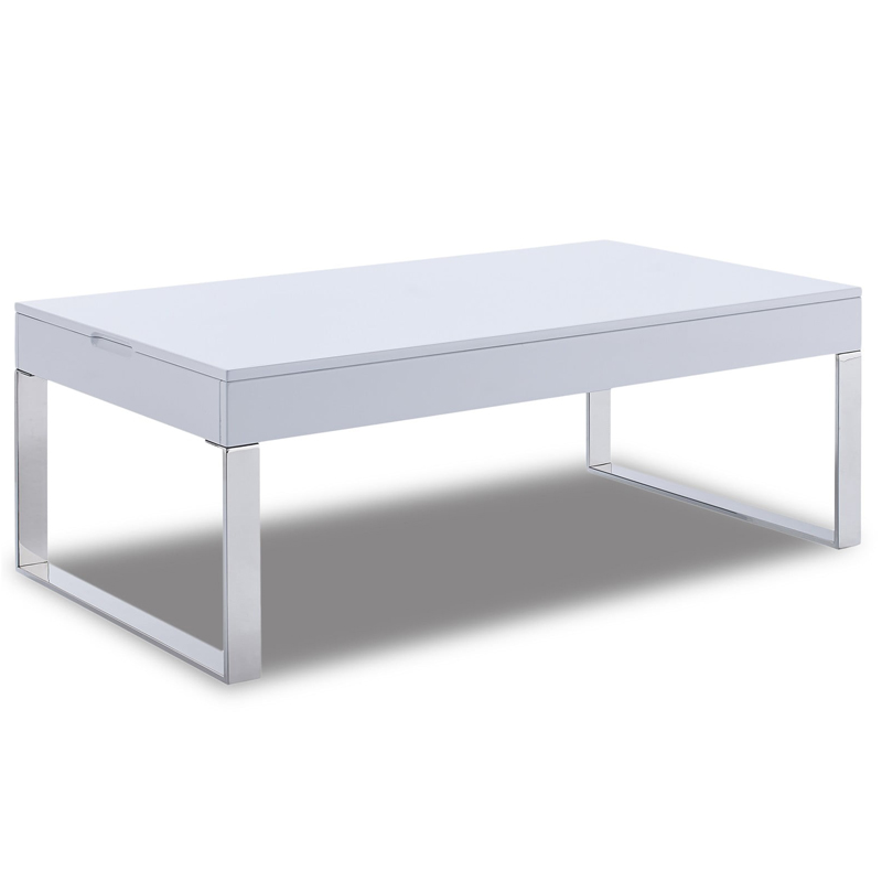 Кофейный стол Annecy Coffee Table white Белый Хром в Казани | Loft Concept 