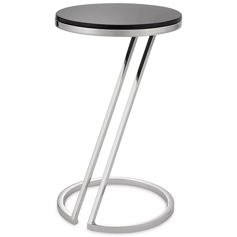 Приставной стол Eichholtz Side Table Falcone Chrome Хром Черный в Казани | Loft Concept 