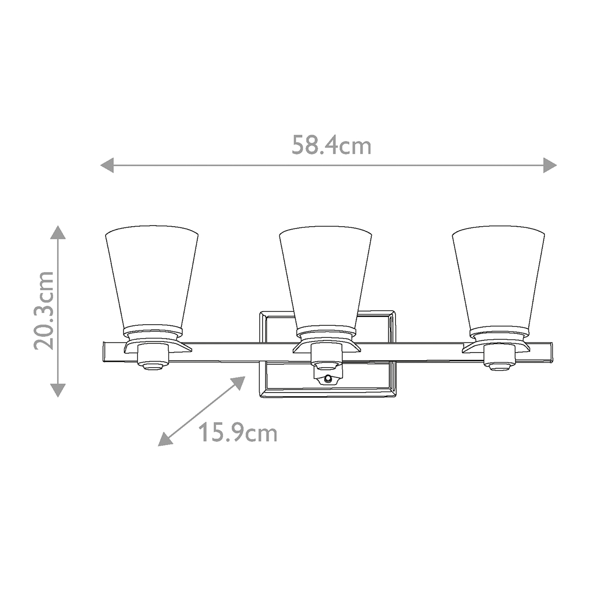 Бра для ванных комнат с белыми стеклянными конусными плафонами Hinkley в Казани