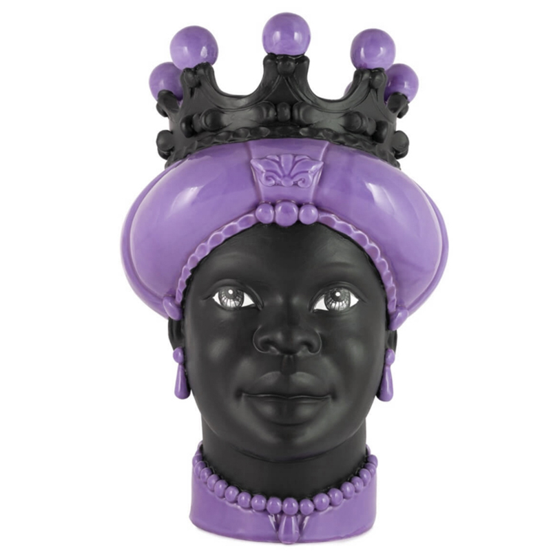 Ваза VASE MORO LADY CROWN DARK purple Черный Сиреневый в Казани | Loft Concept 