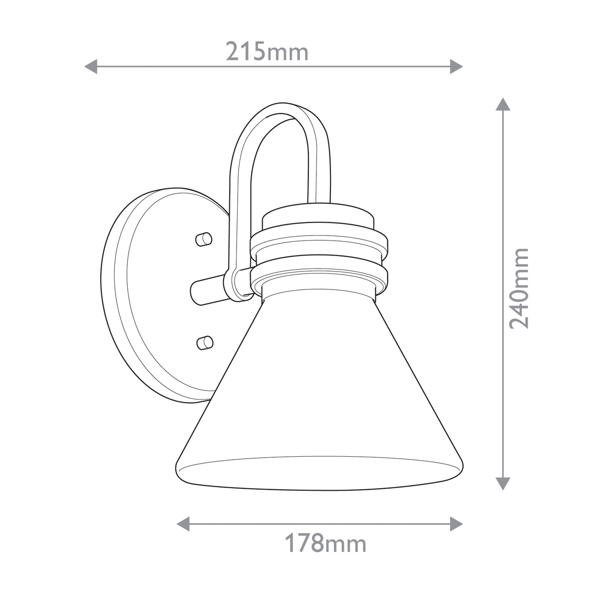 Бра с белым матовым плафоном в форме конуса Kichler в Казани