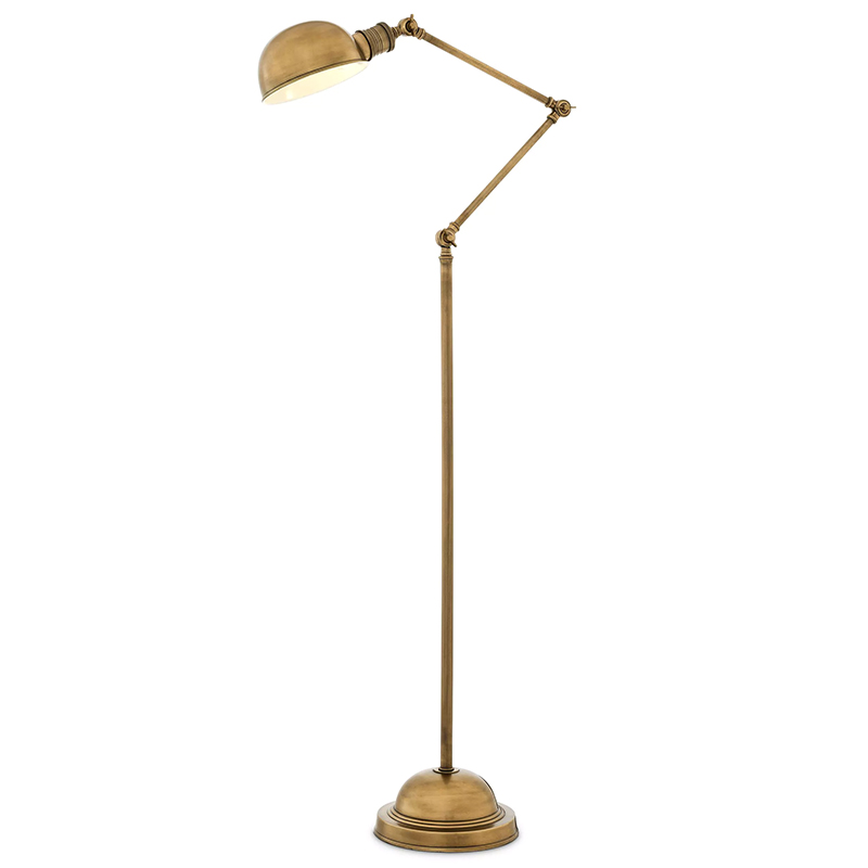 Торшер Eichholtz Floor Lamp Soho Brass Винтажная латунь Латунь в Казани | Loft Concept 