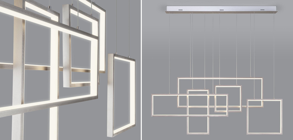 Люстра Rectangle Geometry Chandelier Nickel 5 Люстра Rectangle Geometry Chandelier Nickel 5 - Loft-Concept в Казани