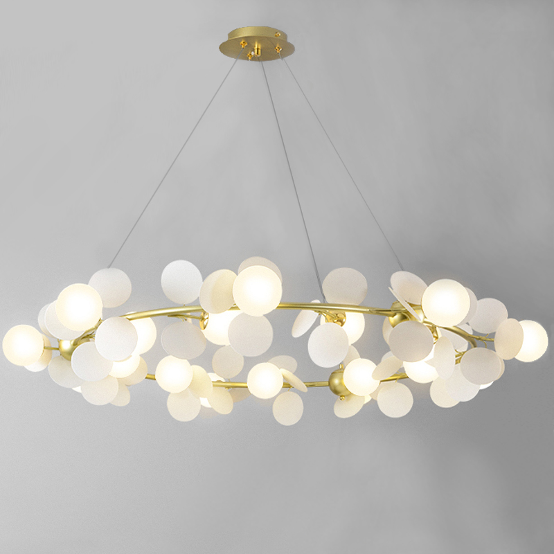 Люстра MATISSE Chandelier circle white Золотой Белый в Казани | Loft Concept 