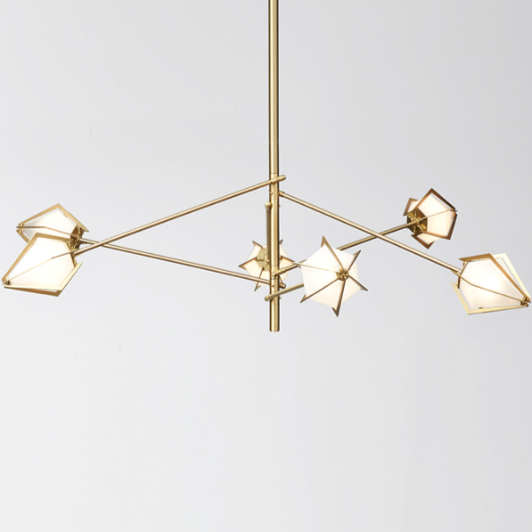 Люстра HARLOW Spoke Chandelier Gabriel Scott Латунь в Казани | Loft Concept 