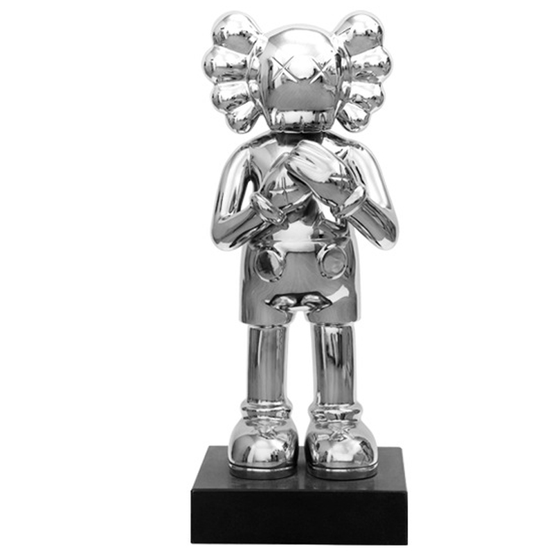 Статуэтка KAWS Silver on stand Серебряный в Казани | Loft Concept 