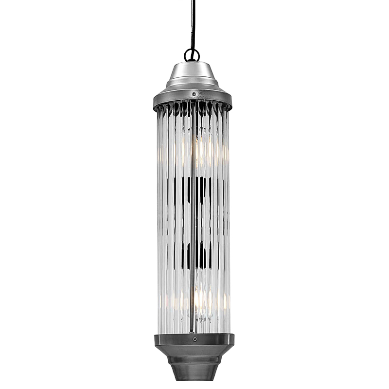 Подвесной светильник Transparent Tubes Pendant Хром Прозрачный в Казани | Loft Concept 