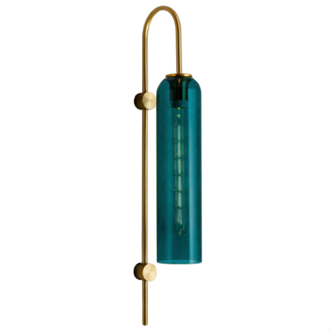 Бра ARTICOLO float Wall Sconce  Drunken Emerald Золотой Бирюзовый в Казани | Loft Concept 