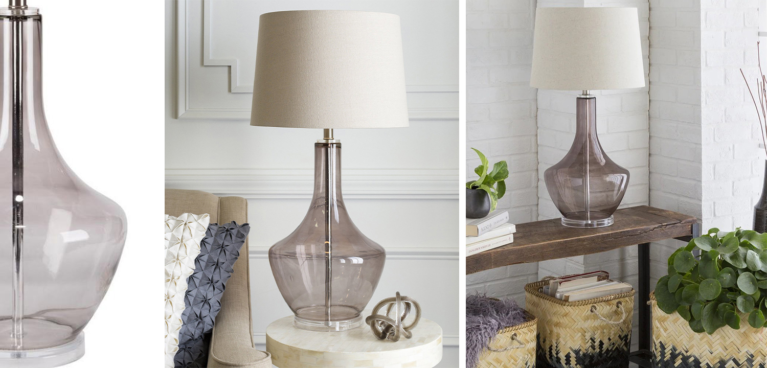 Настольная лампа Fantina Table lamp gray - фото