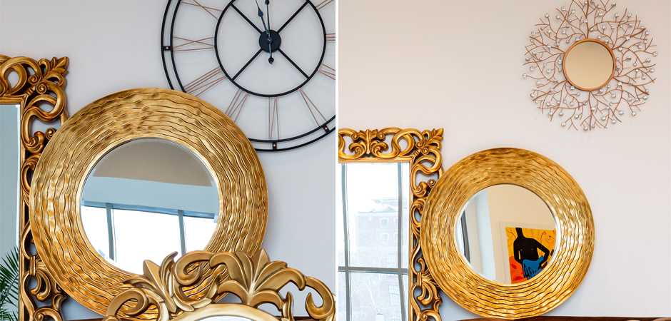 Зеркало Golden Waves Mirror Зеркало Golden Waves Mirror - Loft-Concept в Казани