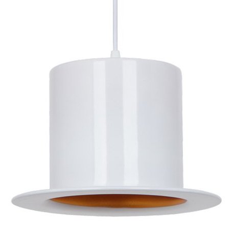 Подвесной светильник Pendant Lamp Banker Bowler Hat White I Белый в Казани | Loft Concept 