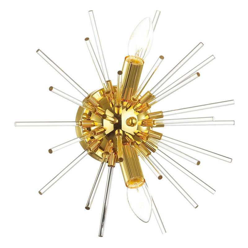 Бра Varg Sputnik Sconce Gold Глянцевое золото Прозрачный в Казани | Loft Concept 