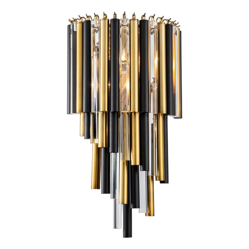 Бра Black Brass Symphony Wall Lamp Черный Латунь Прозрачный (Transparent) в Казани | Loft Concept 