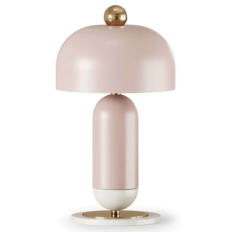 Meet Table lamp pink  Розовый пастельный Латунь в Казани | Loft Concept 