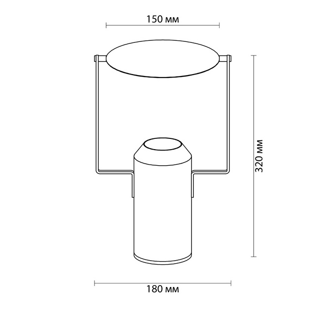 Настольная лампа Black Cylinder Table Lamp в Казани