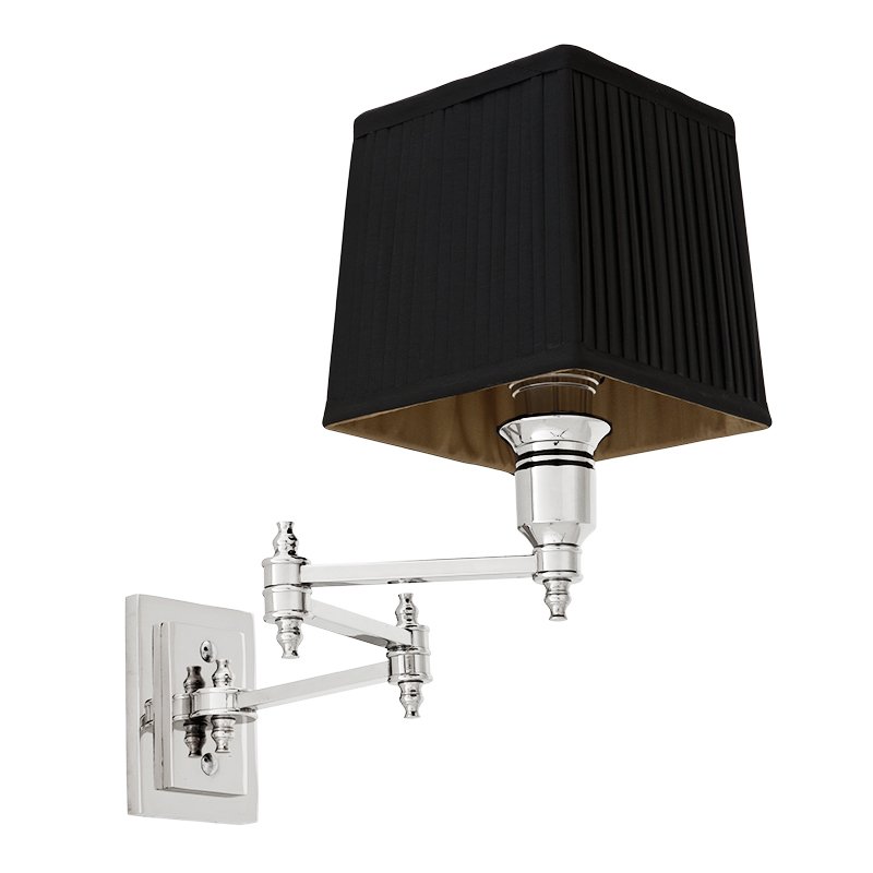 Бра Wall Lamp Lexington Swing Nickel+Black Никель Черный в Казани | Loft Concept 