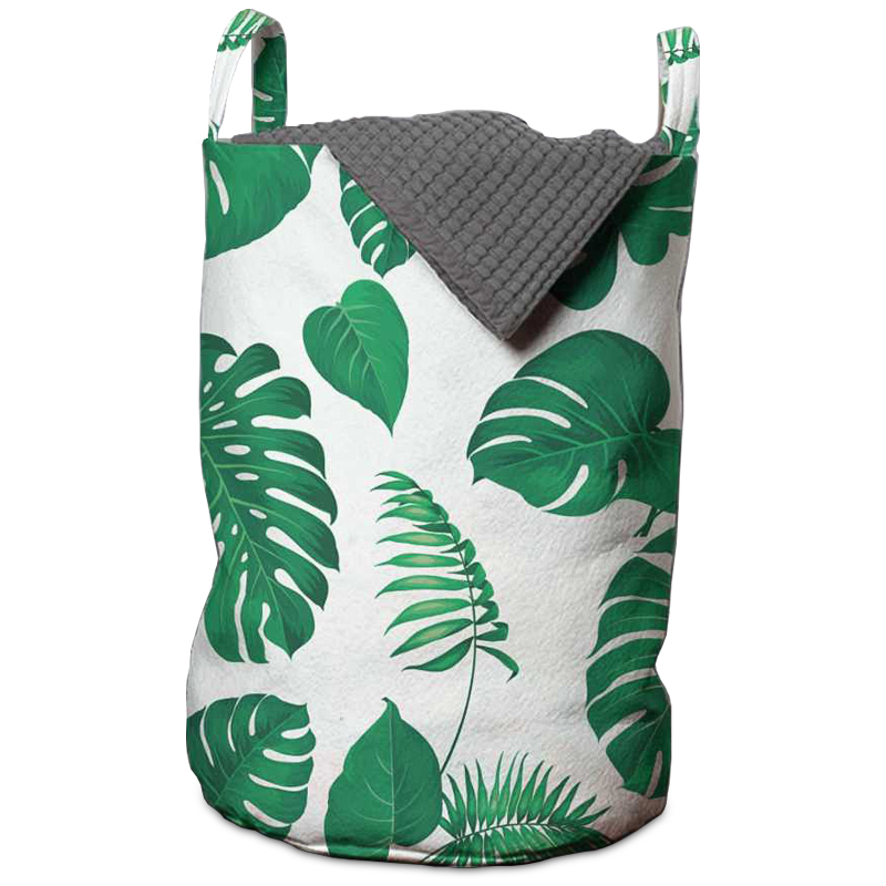 Корзина Tropical Pattern Basket Зеленый Белый в Казани | Loft Concept 