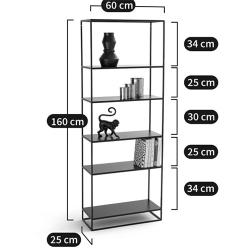 Металлический стеллаж Menzie Black Wide Metal Rack в Казани