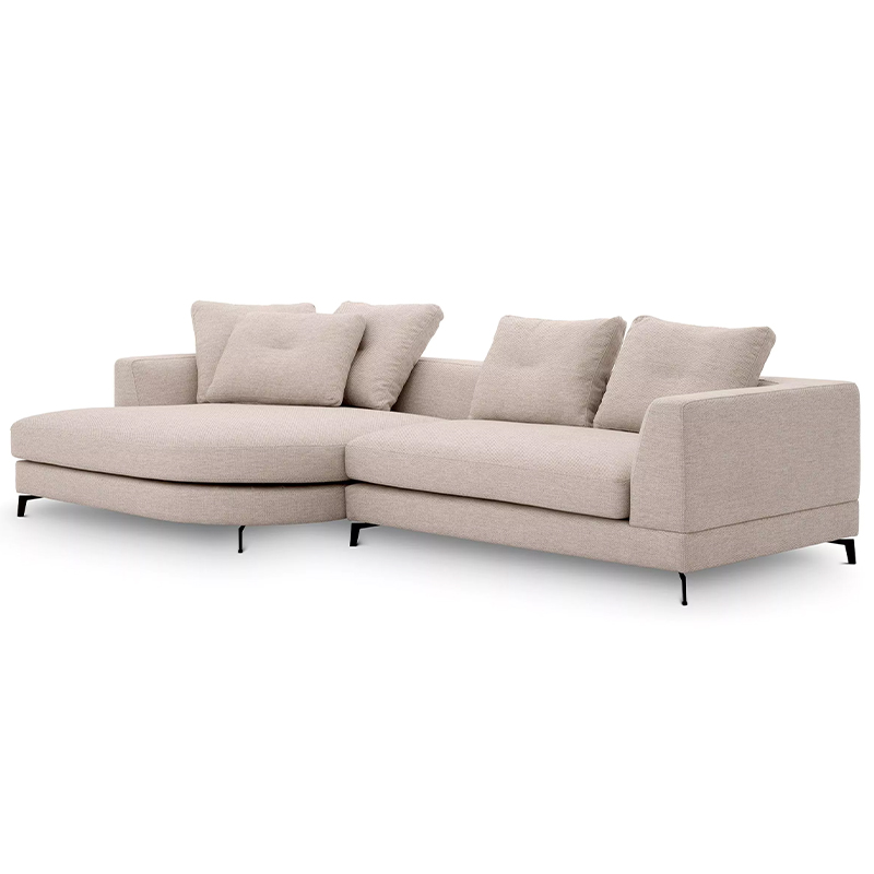 Диван Eichholtz Sofa Moderno S Left Бежевый Черный в Казани | Loft Concept 