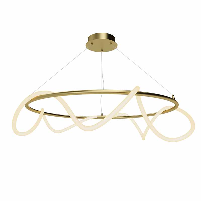 Люстра Luke Lampco Tracer Chandelier Gold 100 Белый матовое золото в Казани | Loft Concept 