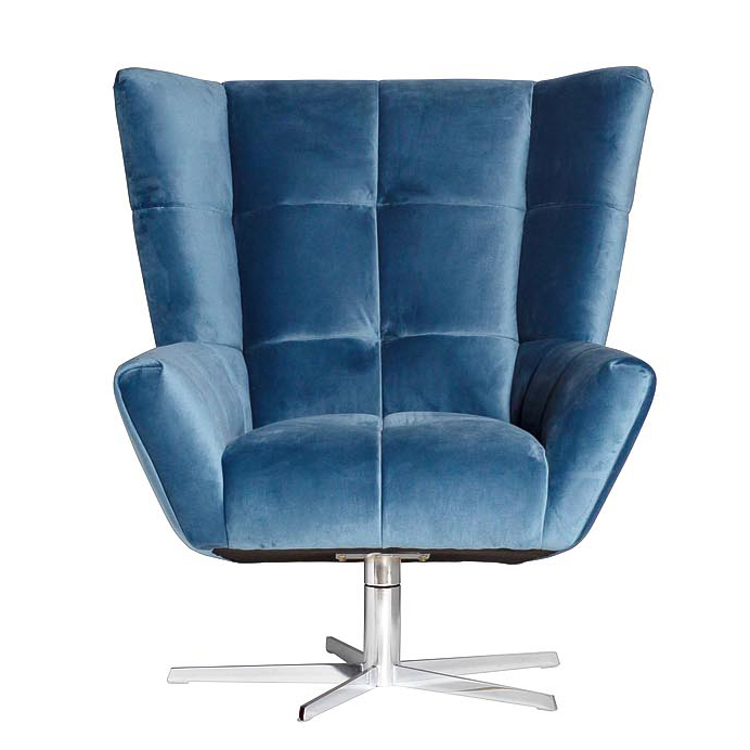 Кресло вращающееся Lord Armchair blue Синий в Казани | Loft Concept 