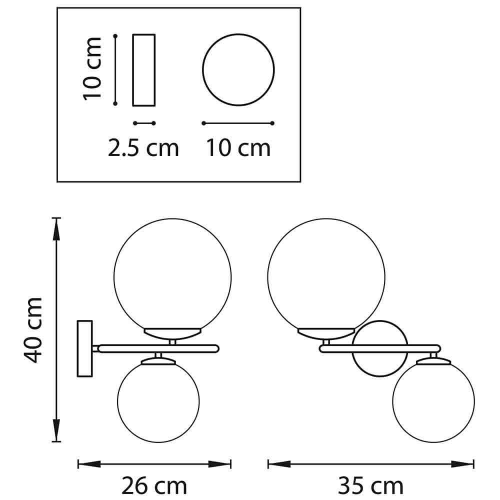 Бра Bubbles on Ring Sconces Black в Казани