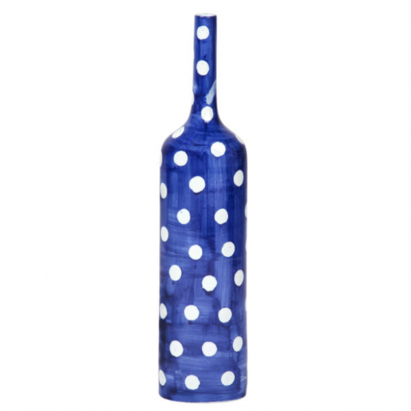 Ваза-бутылка blue & white ornament Point Bottle Синий Белый в Казани | Loft Concept 