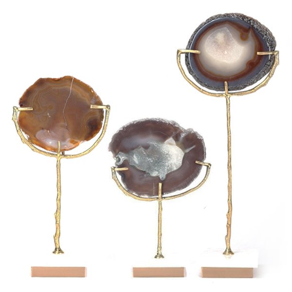 Декоративная статуэтка Stone Agate & Gold Золотой Коричневый в Казани | Loft Concept 