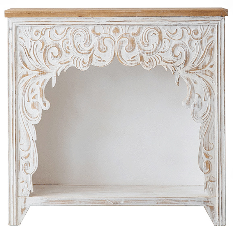 Консоль Indian Antique White Furniture Felicienne Console Древесина Белый в Казани | Loft Concept 