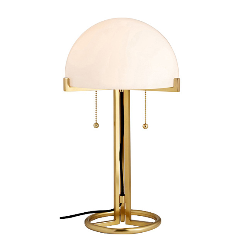 Настольная лампа White Dome Table Lamp Глянцевое золото Белый в Казани | Loft Concept 