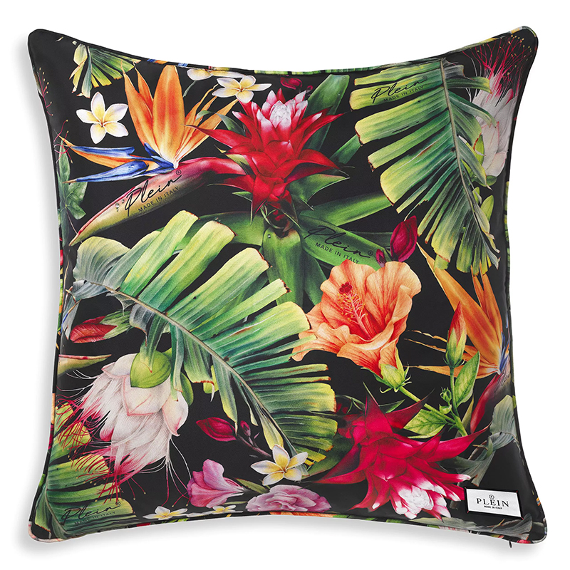 Подушка Philipp Plein Cushion Silk Jungledonna 70 x 70 Мульти в Казани | Loft Concept 