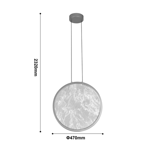 Светодиодный подвесной светильник круглой формы с металлической рамой золотого цвета Marble Glow 47 в Казани