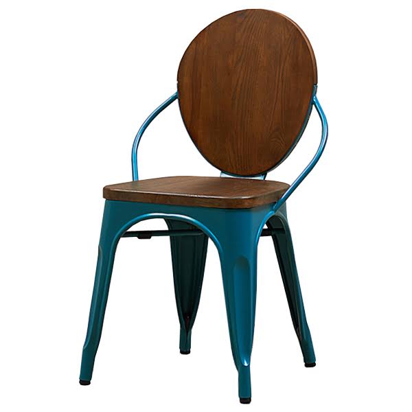 Стул Tolix chair Wooden Turquoise Дуб темный Бирюзовый в Казани | Loft Concept 