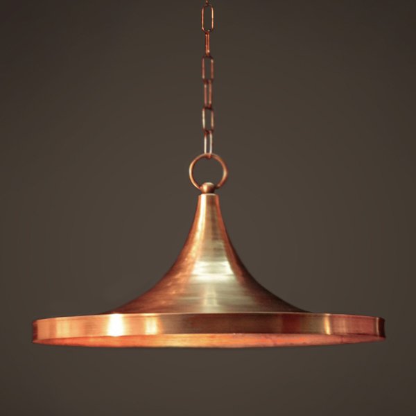 Подвесной светильник Copper Pendant Lamp Beat Light Wide Белый Медь Латунь в Казани | Loft Concept 