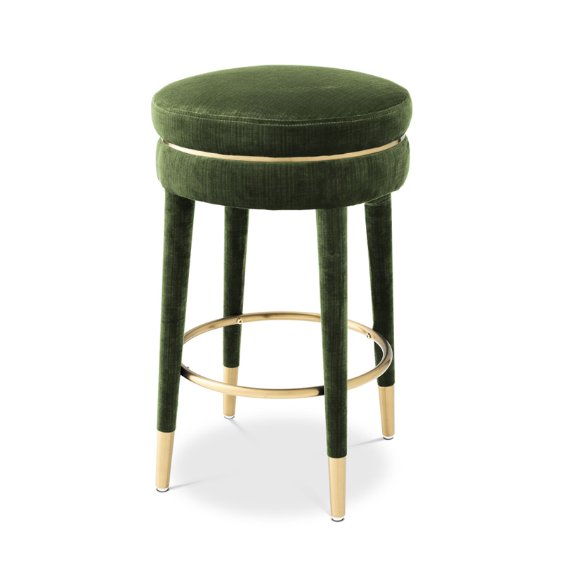 Полубарный стул Eichholtz Counter Stool Parisian green Зеленый Латунь в Казани | Loft Concept 