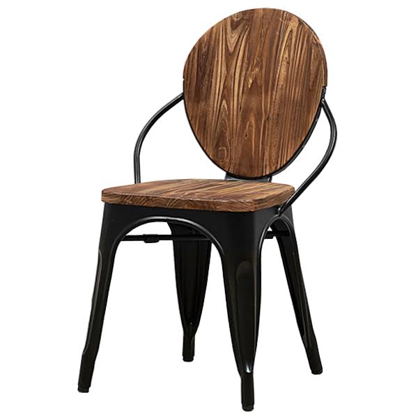 Стул Tolix chair Wooden Black Дуб темный Черный в Казани | Loft Concept 