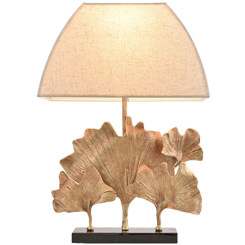 Настольная лампа Ginkgo Table lamp Молочный Латунь Черный в Казани | Loft Concept 