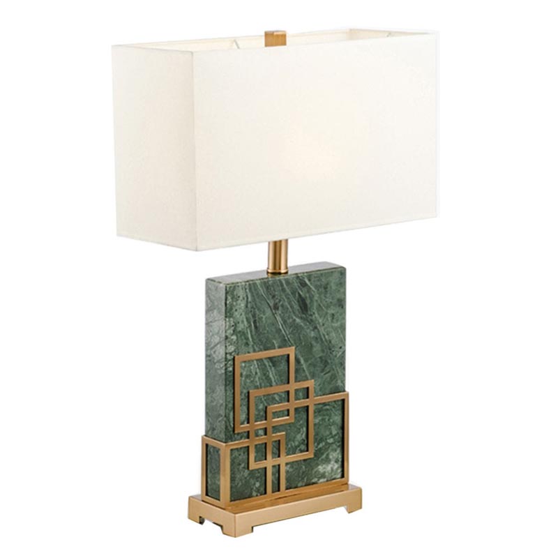 Настольная лампа Table Lamp marble green Зеленый Латунь в Казани | Loft Concept 