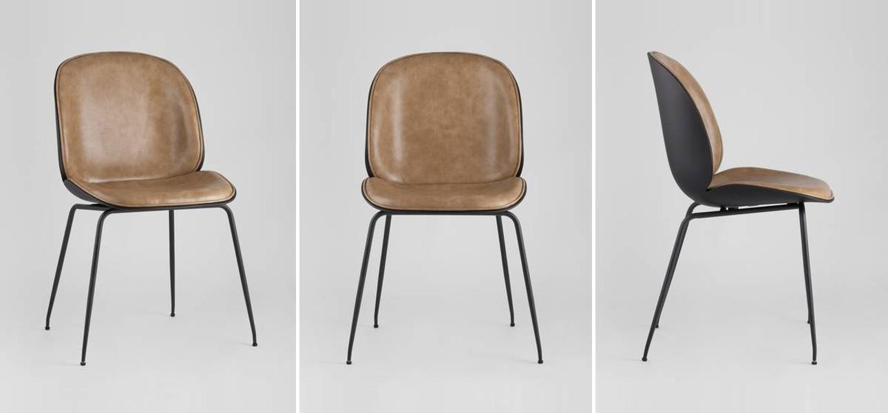 Стул Винтажная Коричневая Экокожа Vendramin Chair - фото