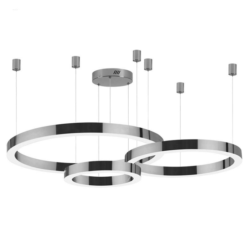 Люстра 3 Nickel Ring Horizontal Никель в Казани | Loft Concept 