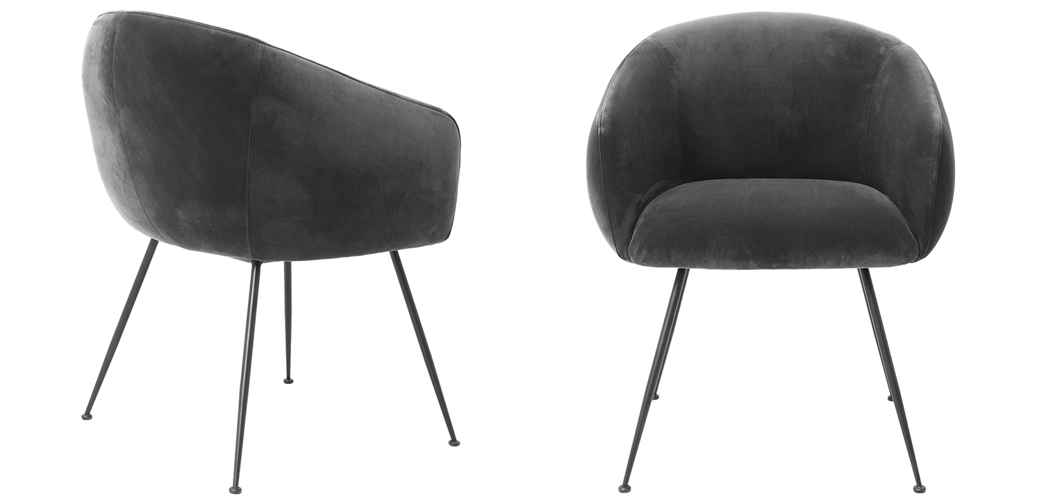 Стул Eichholtz Dining Chair Elbury Dark Grey - фото