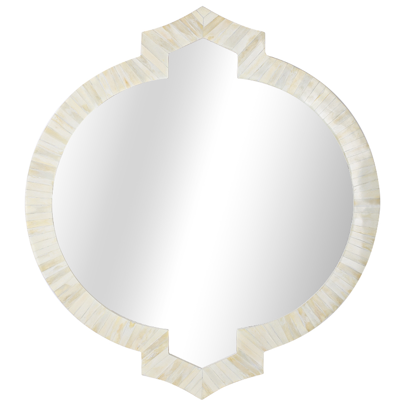 Зеркало Bone Inlay Round Mirror white  в Казани | Loft Concept 