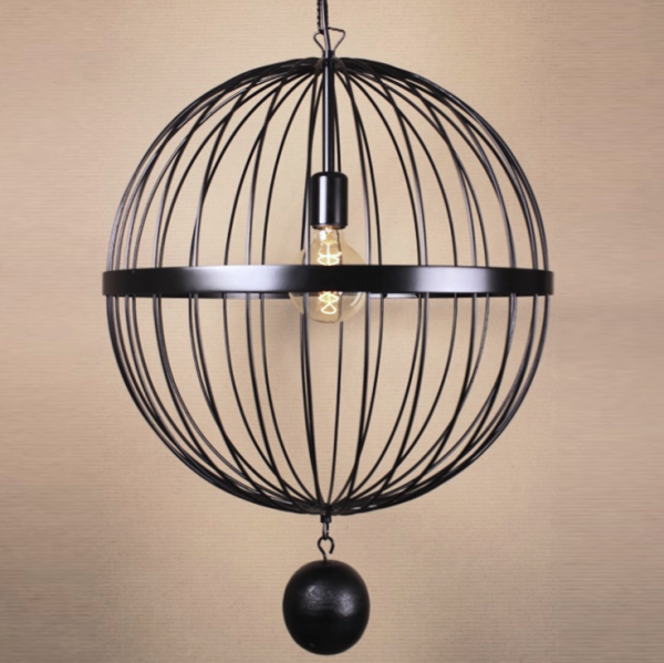 Подвесной светильник Wire Cage Pendant Spher Black Черный в Казани | Loft Concept 