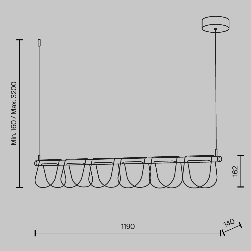 Люстра подвесная Fluffy 3000К 30Вт в Казани