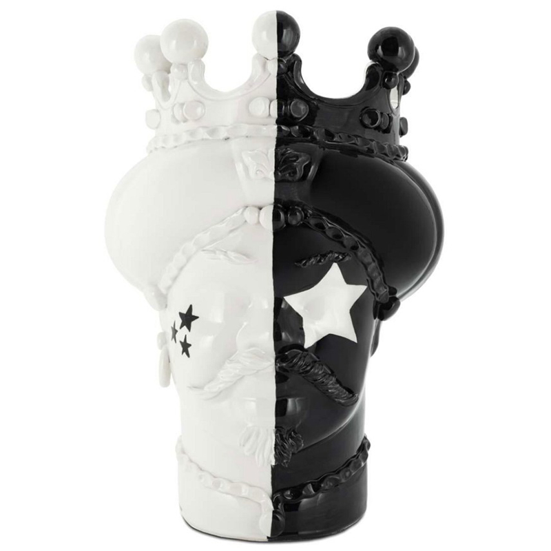 Ваза Vase Moro Man Star Black White Белый Черный в Казани | Loft Concept 