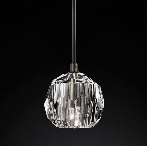 Подвесной светильник Boule De Cristal Single Rod Pendant Chrome Хром в Казани | Loft Concept 